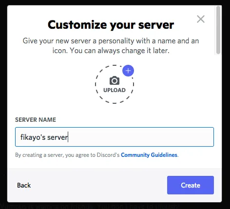 Create a discord server