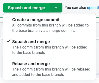 GitHub squash and merge image